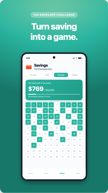The 100 Envelope Challenge — save up to $5,050.